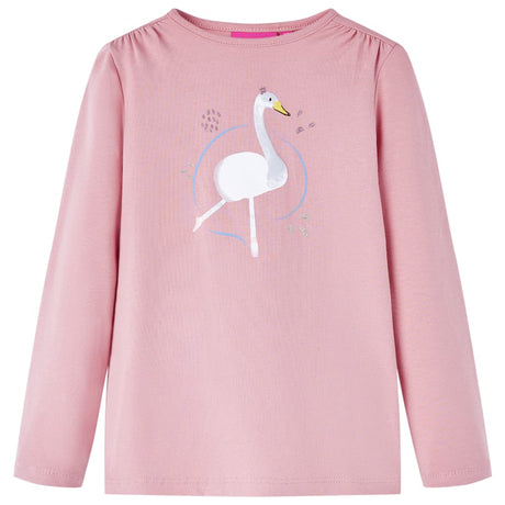 VidaXL Kindershirt mit langen Ärmeln 116 Hellrosa