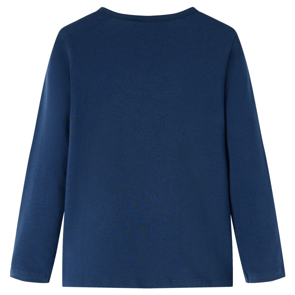 VidaXL Kindershirt mit langen Ärmeln 116 Marineblau