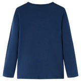 VidaXL Kindershirt mit langen Ärmeln 128 Marineblau