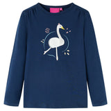 VidaXL Kinderhemd mit langen Ärmeln 140 Marineblau