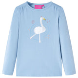 VidaXL Kindershirt mit langen Ärmeln 116 Hellblau