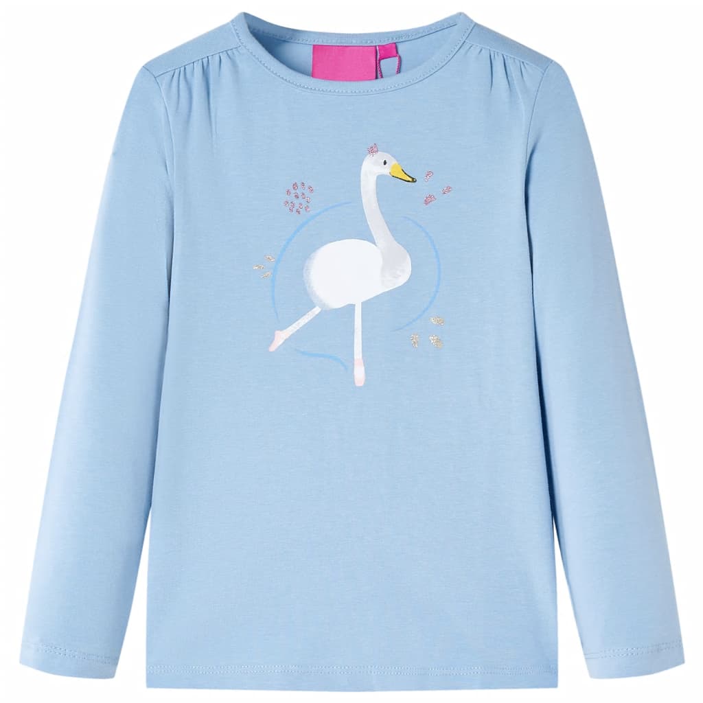 VidaXL Kindershirt mit langen Ärmeln 128 Hellblau