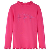 VidaXL Kindershirt mit langen Ärmeln 104 leuchtendes Rosa