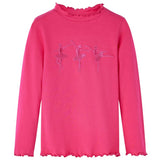VidaXL Kindershirt mit langen Ärmeln 116 leuchtendes Rosa