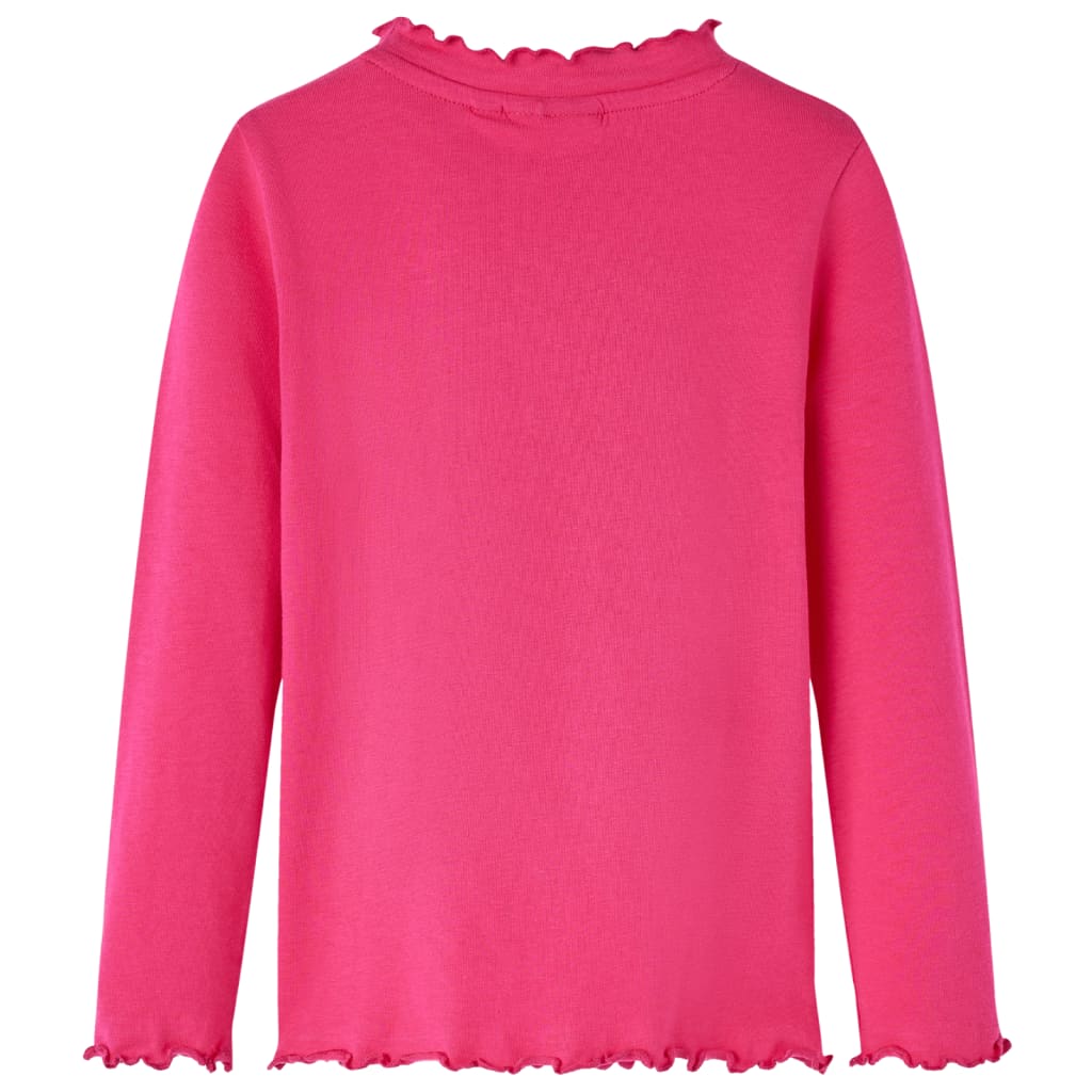 VidaXL Kindershirt mit langen Ärmeln 116 leuchtendes Rosa