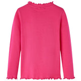 VidaXL Kindershirt mit langen Ärmeln 116 leuchtendes Rosa