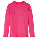 VidaXL Kindershirt mit langen Ärmeln 140 leuchtendes Rosa