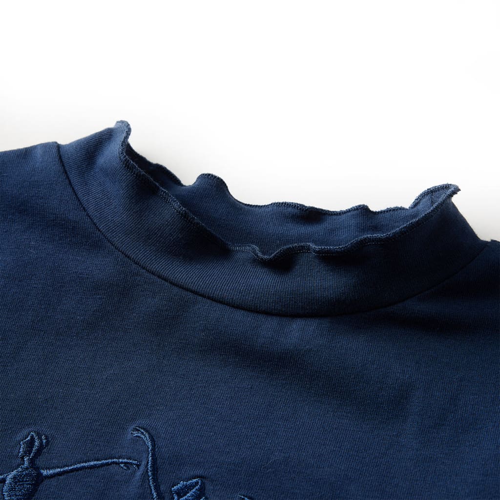 VidaXL Kinderhemd Langarm 104 Marineblau