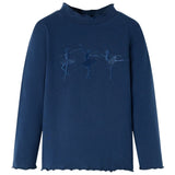 VidaXL Kinderhemd Langarm 116 Marineblau