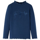 VidaXL Kinderhemd Langarm 140 Marineblau