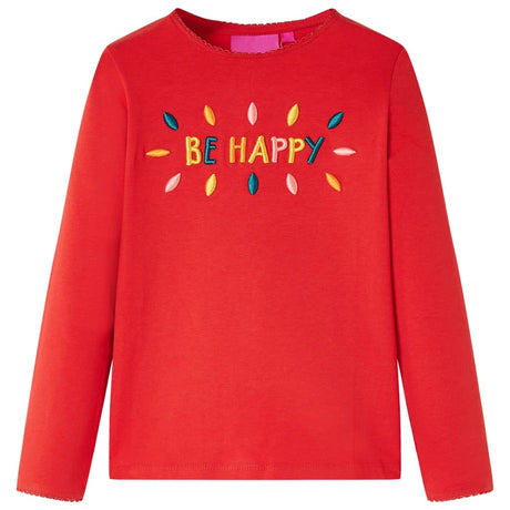 VidaXL Kindershirt mit langen Ärmeln 116 rot