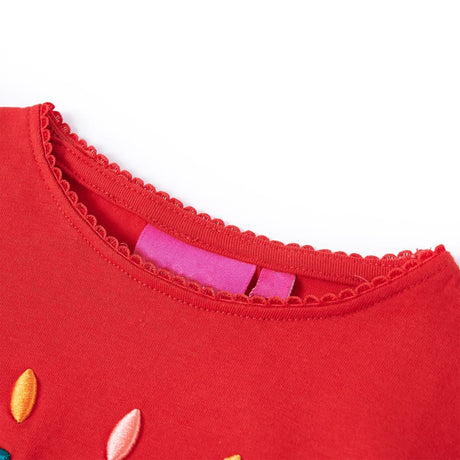 VidaXL Kindershirt mit langen Ärmeln 116 rot