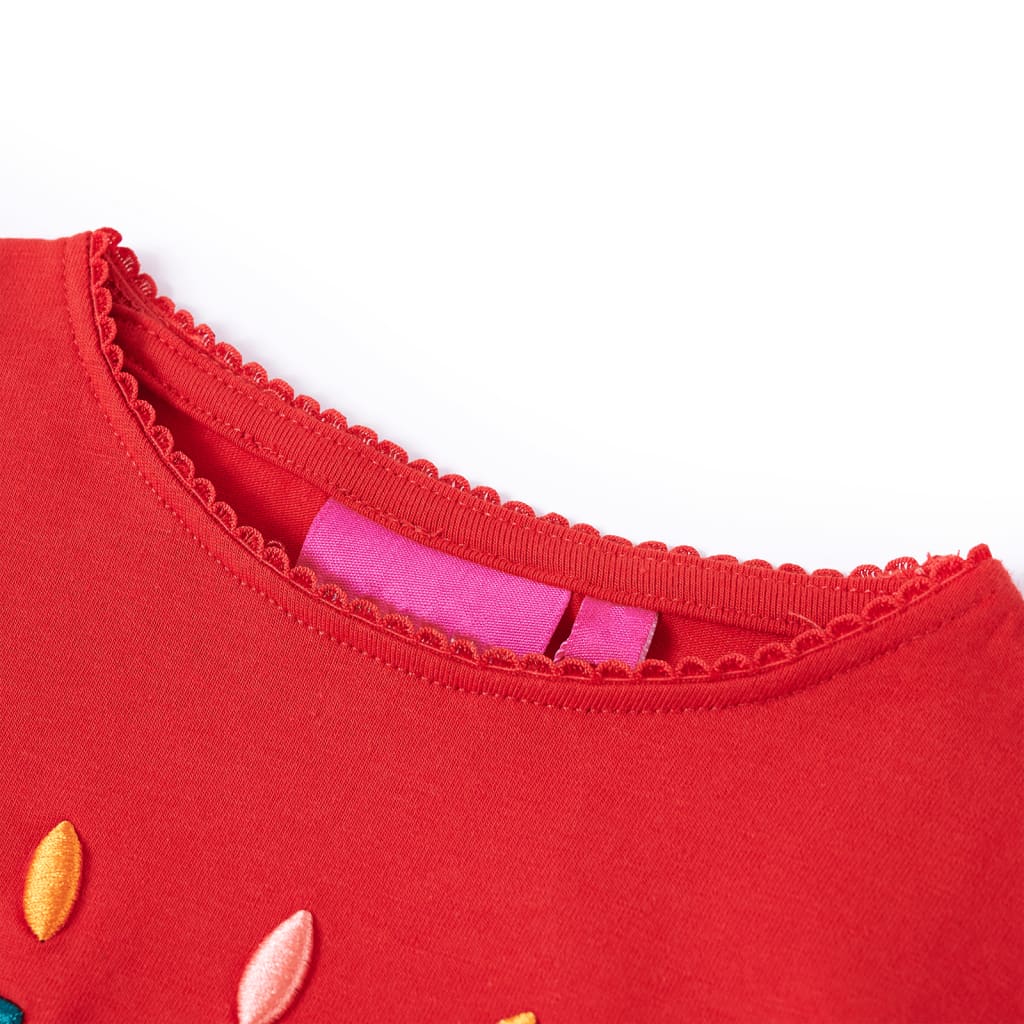 VidaXL Kindershirt mit langen Ärmeln 128 rot