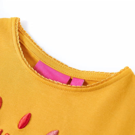 VidaXL Kindershirt mit langen Ärmeln 104 dunkles Ocker