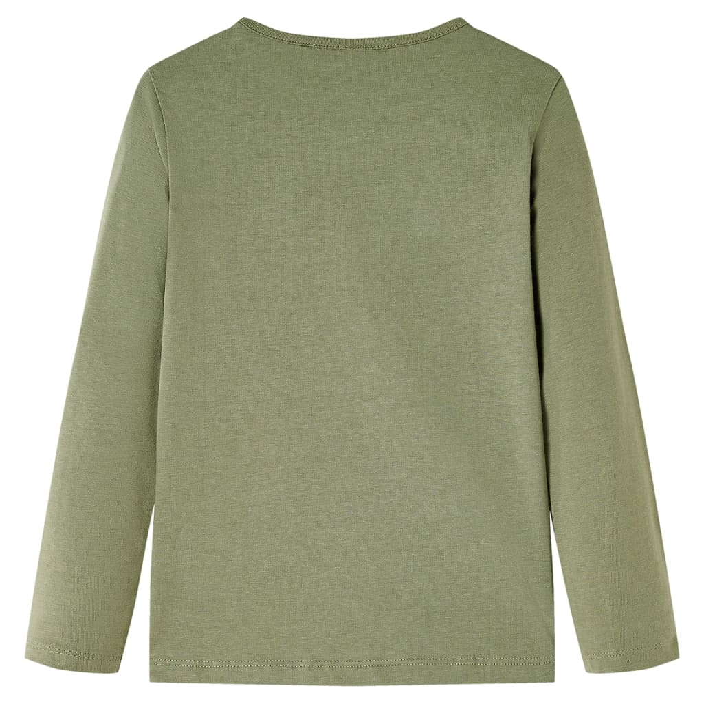 VidaXL Kindershirt mit langen Ärmeln 92 Khaki