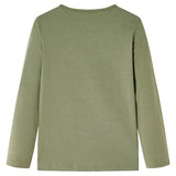VidaXL Kindershirt mit langen Ärmeln 92 Khaki