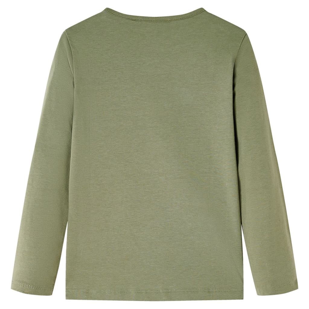 VidaXL Kindershirt mit langen Ärmeln 116 Khaki