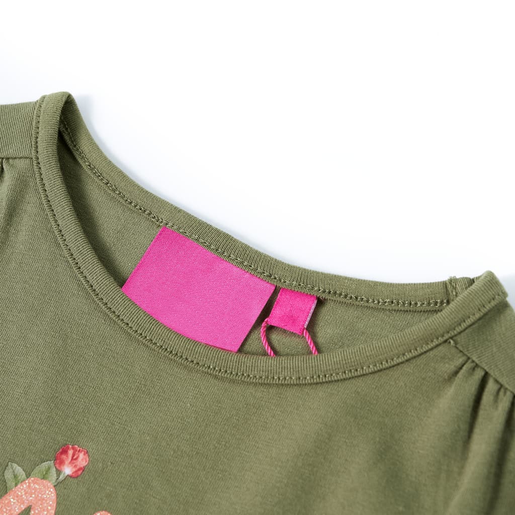 VidaXL Kindershirt mit langen Ärmeln 140 Khaki