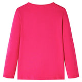 VidaXL Kindershirt mit langen Ärmeln 92 leuchtendes Rosa