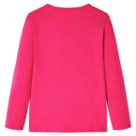 VidaXL Kindershirt mit langen Ärmeln 116 leuchtendes Rosa