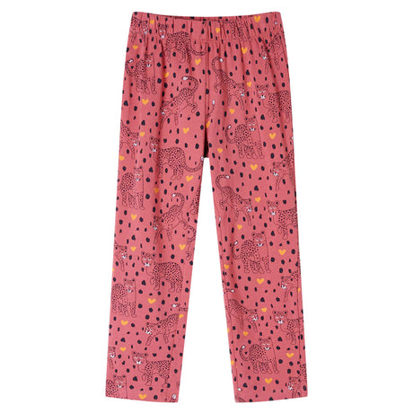 VidaXL Kinderpyjama mit langen Ärmeln 104 Altrosa