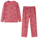 VidaXL Kinderpyjama mit langen Ärmeln 140 Altrosa