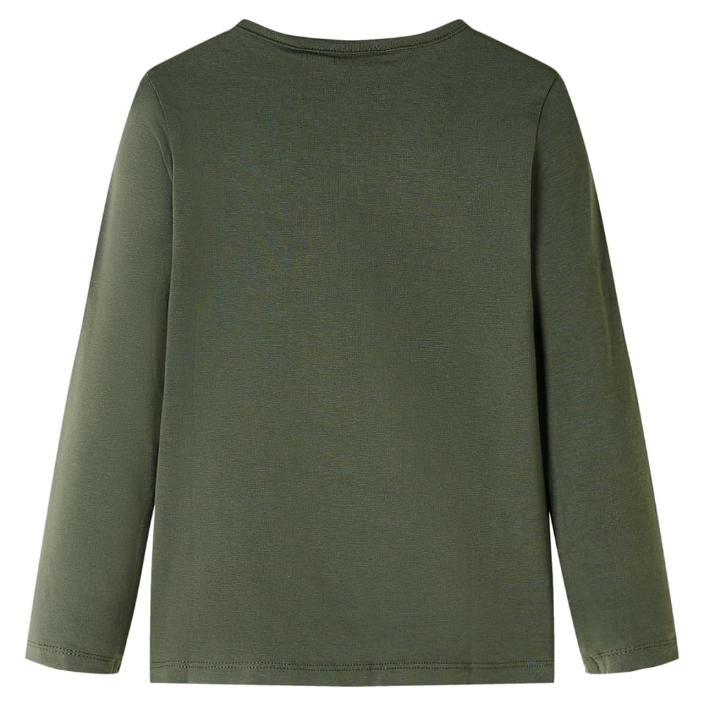 VidaXL Kindershirt mit langen Ärmeln 116 Khaki