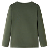 VidaXL Kindershirt mit langen Ärmeln 116 Khaki