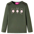 VidaXL Kindershirt mit langen Ärmeln 128 Khaki