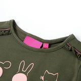 VidaXL Kindershirt mit langen Ärmeln 128 Khaki