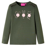 VidaXL Kindershirt mit langen Ärmeln 140 Khaki