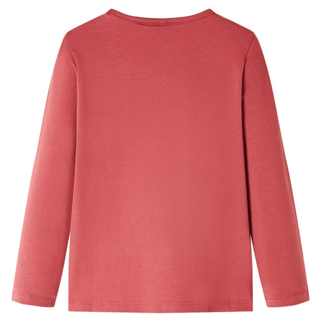 VidaXL Kindershirt mit langen Ärmeln 104 rosa braun