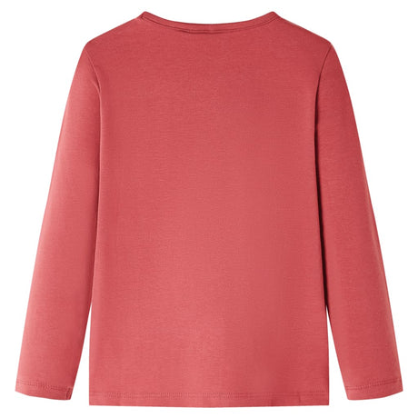 VidaXL Kindershirt mit langen Ärmeln 116 rosa braun
