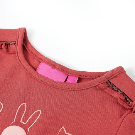 VidaXL Kindershirt mit langen Ärmeln 116 rosa braun