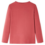 VidaXL Kindershirt mit langen Ärmeln 128 rosa braun