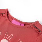 VidaXL Kindershirt mit langen Ärmeln 128 rosa braun