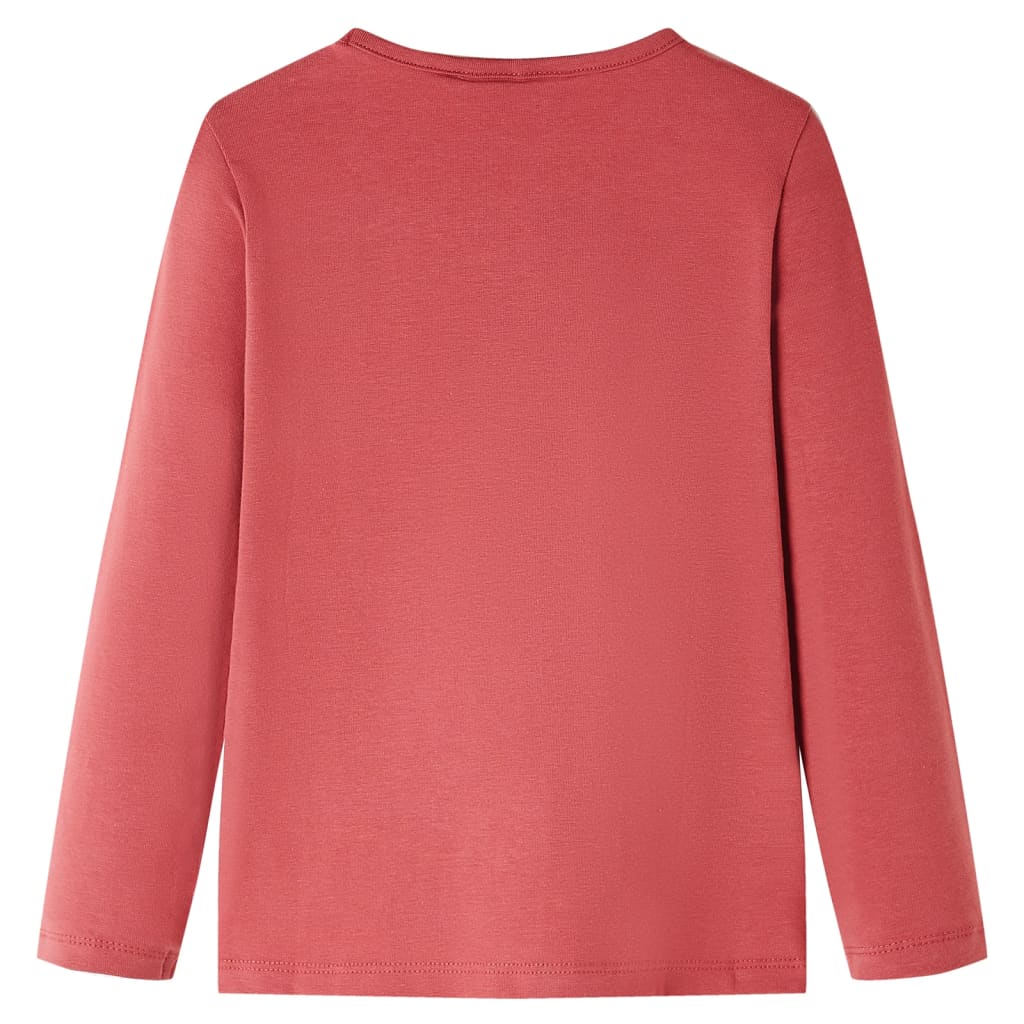 VidaXL Kindershirt mit langen Ärmeln 140 rosa braun