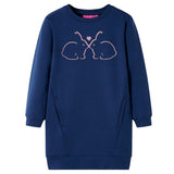 VidaXL Kinderkleid 140 Marineblau