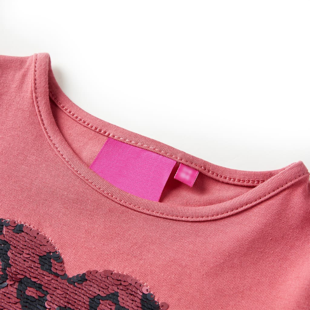 VidaXL Kindershirt mit langen Ärmeln 92 Altrosa
