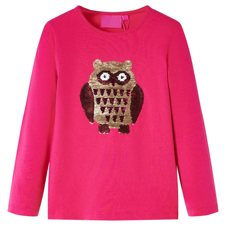 VidaXL Kindershirt mit langen Ärmeln 92 leuchtendes Rosa