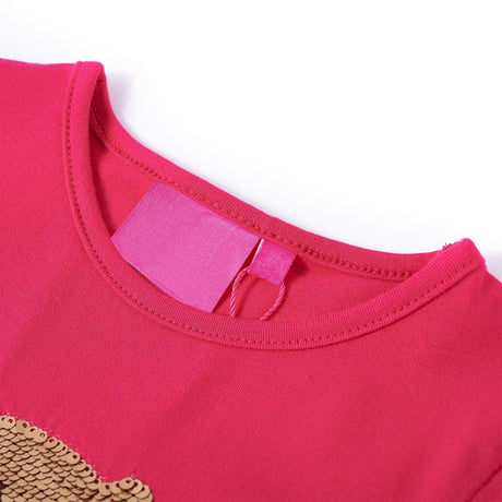VidaXL Kindershirt mit langen Ärmeln 92 leuchtendes Rosa