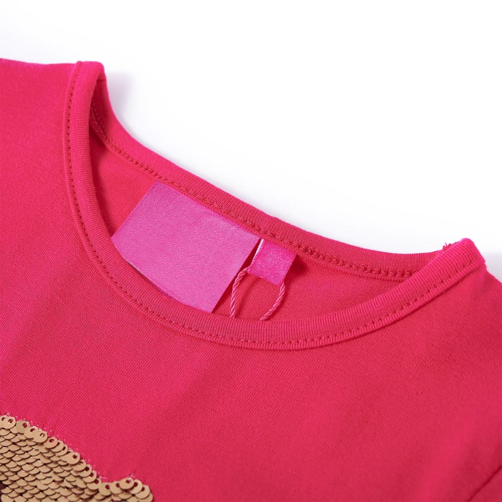 VidaXL Kindershirt mit langen Ärmeln 116 leuchtendes Rosa