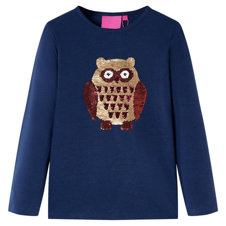 VidaXL Kindershirt mit langen Ärmeln 92 Marineblau