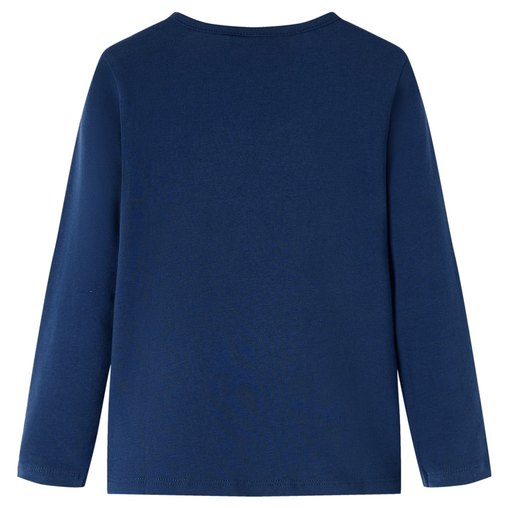 VidaXL Kindershirt mit langen Ärmeln 92 Marineblau