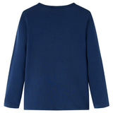 VidaXL Kindershirt mit langen Ärmeln 104 Marineblau