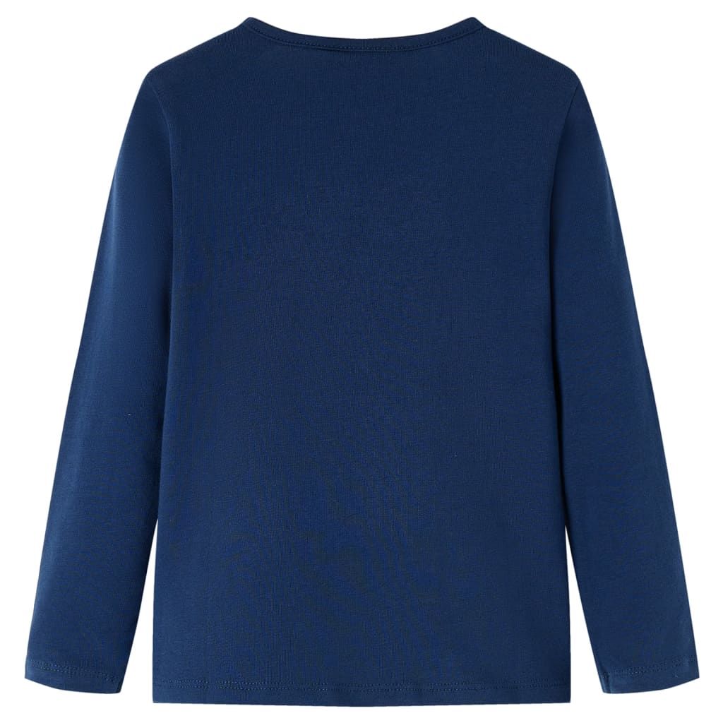 VidaXL Kinderhemd mit langen Ärmeln 140 Marineblau