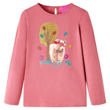 VidaXL Kindershirt mit langen Ärmeln 116 Altrosa