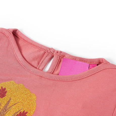 VidaXL Kindershirt mit langen Ärmeln 116 Altrosa