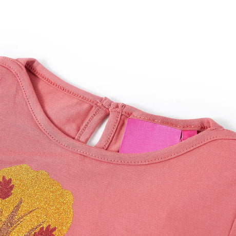 VidaXL Kindershirt mit langen Ärmeln 128 Altrosa