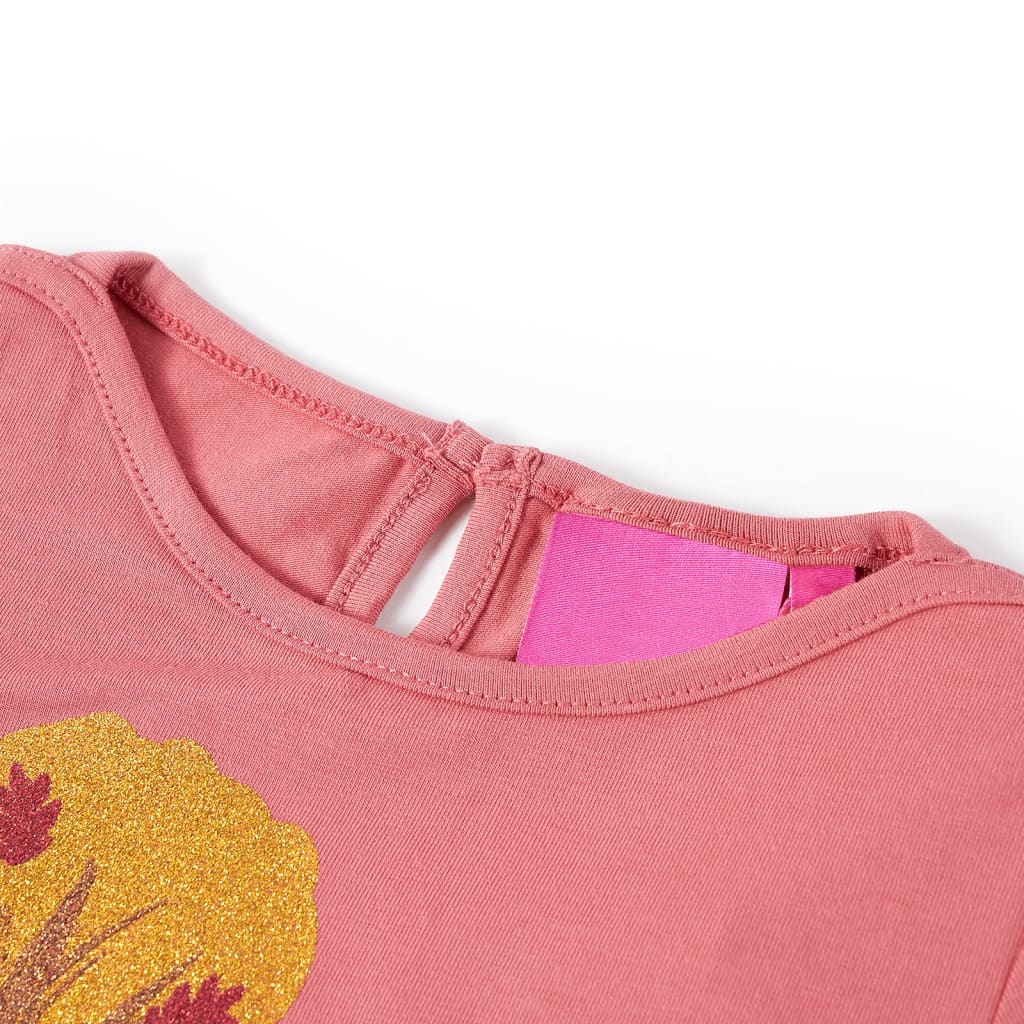 VidaXL Kindershirt mit langen Ärmeln 140 Altrosa